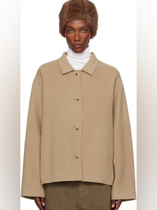 Le17septembre Tan Wool-Blend Coat 36